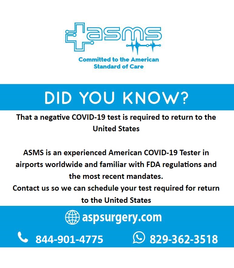 #covid19test #covidtest #dominicanrepublictest #drcovidtest #asmsusa #asmsdr #DominicanRepublic #PlasticSurgery  #cosmeticsurgery #surgerymadeeasy #mommymakeover #medicaltourism #bbl #tummytuck