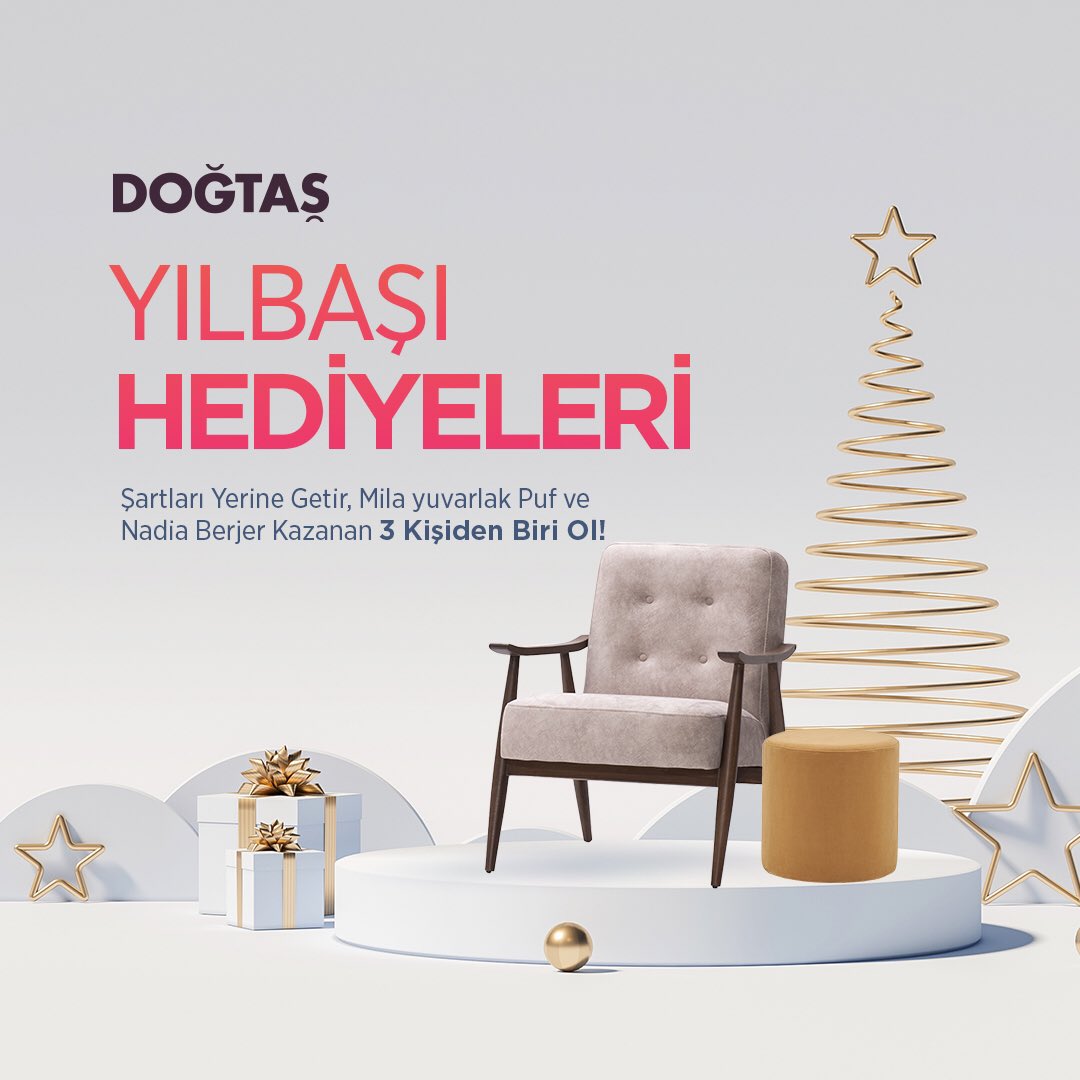 Sayfayı takip edip gönderiyi beğendiğinizde, iki arkadaşınızı ekleyip retweet ederseniz; Nadia Berjer ve Mila Yuvarlak Puf kazanan 3 kişiden biri olabilirsiniz.

Son gün 1 Ocak.

#Çekiliş #Fırsat #yarışma #hediye #çekilişvar #çekilişvakti #yarışmavakti #şimditarzdoğtaş #doğtaş