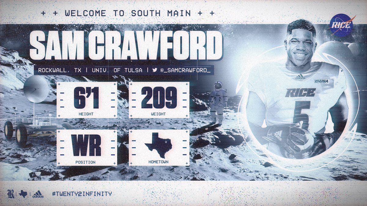 RiceFootball's tweet image. Welcome aboard, @_SamCrawford_ !

#GoOwls👐 x #Twenty2Infinity