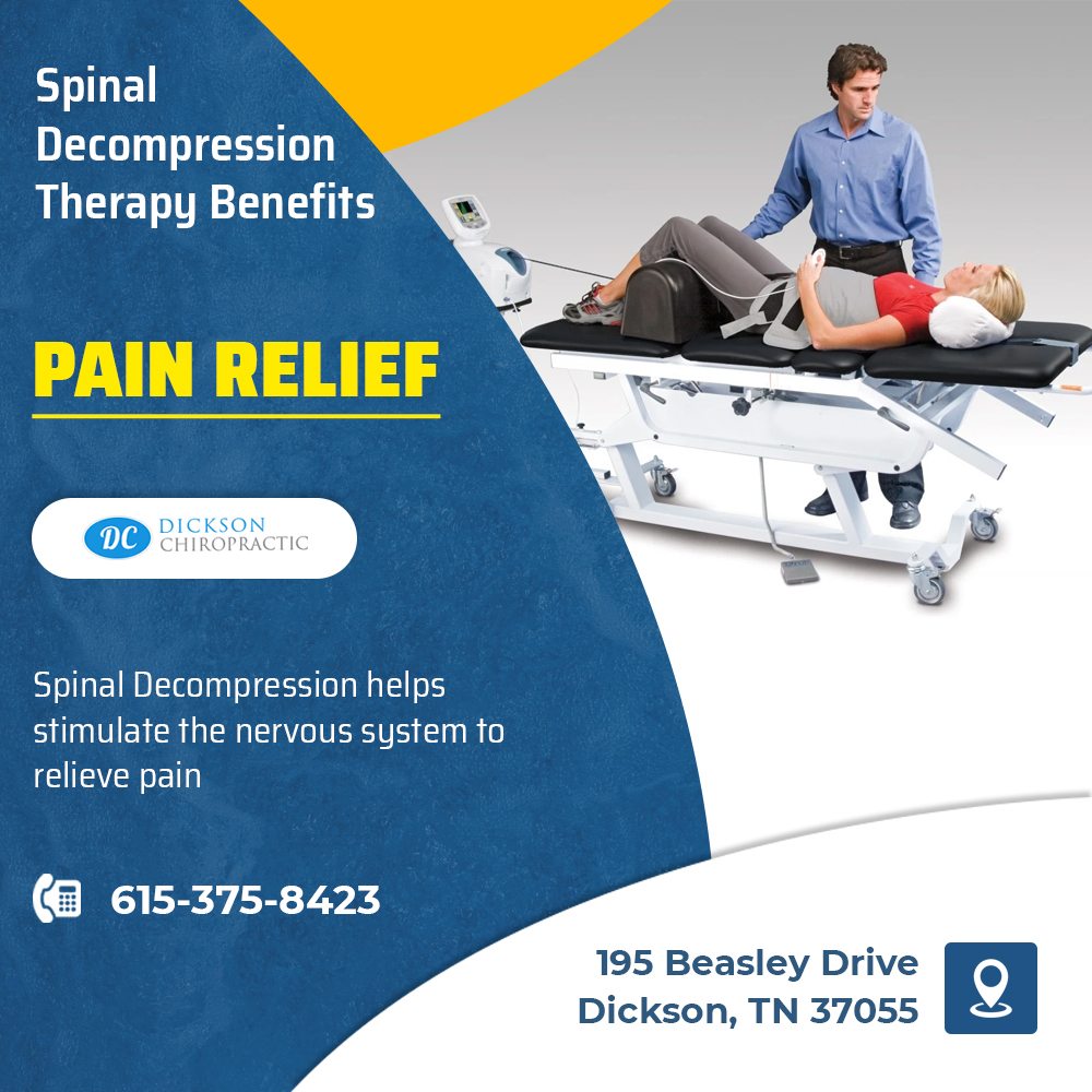 Spinal Decompression helps relieve pressure on the spinal nerves and improve communication between the brain and body. This can help relieve pain and increase healthy nerve function.

#spinaldecompression #musclepain #painrelief #musclepainrelief #chiropracticcare