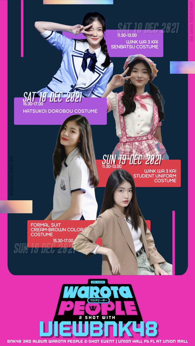 weviewtogether's tweet photo. ถ่ายรูปกัน
.
#ViewBNK48 #BNK48 #BNK483rdAlbum #2ShotEvent #WeViewTogether https://t.co/SNjbLU9O06