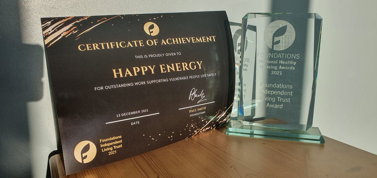 HEATProjectUK's tweet image. Earlier this week we had the priviledge of being awarded the Foundations Independent Living Trust Award at the National Healthy Housing Awards 2021. Well done to the team and we promise to keep up the good work!