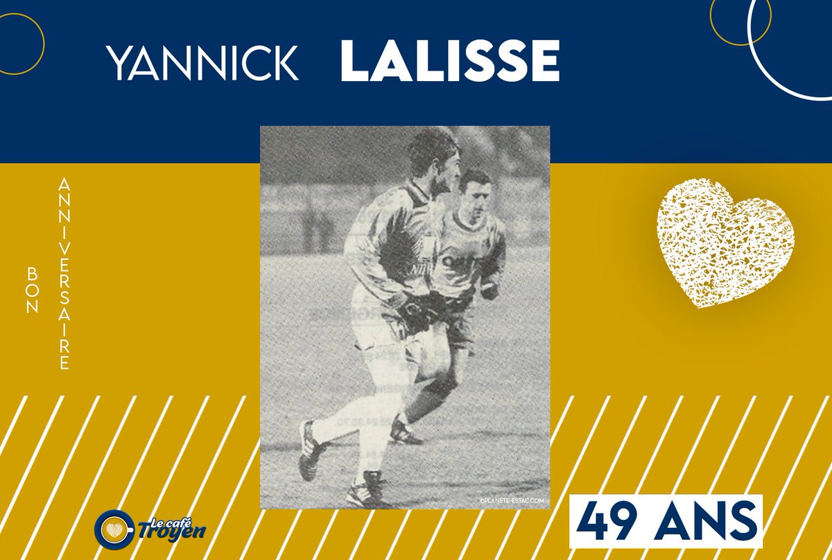 LeCafeTroyen's tweet photo. JOYEUX ANNIVERSAIRE !!! 🎉🎂

Yannick Lalisse fête ses 49 ans. Il encadre @LeTouquetACFCO en N3 aux côtés de @Ludo_Obraniak 

De 1997 à 2000, c’est :
👕 60 matchs avec @estac_officiel
🎯 1 passe D

Après une saison et demie réussie, des pépins physiques l’ont éloigné des terrains https://t.co/GKqkCOJDY1