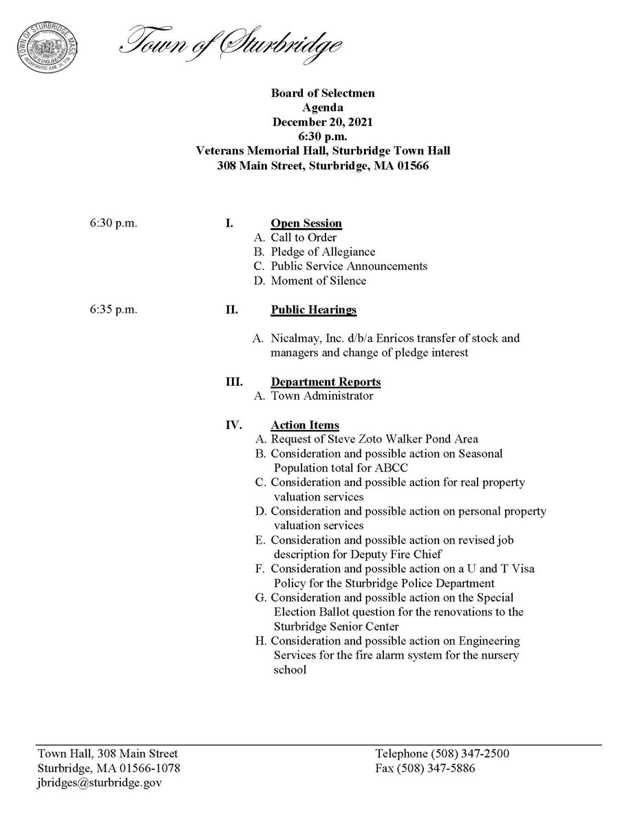 Sturbridge Administrator's Office tweet media