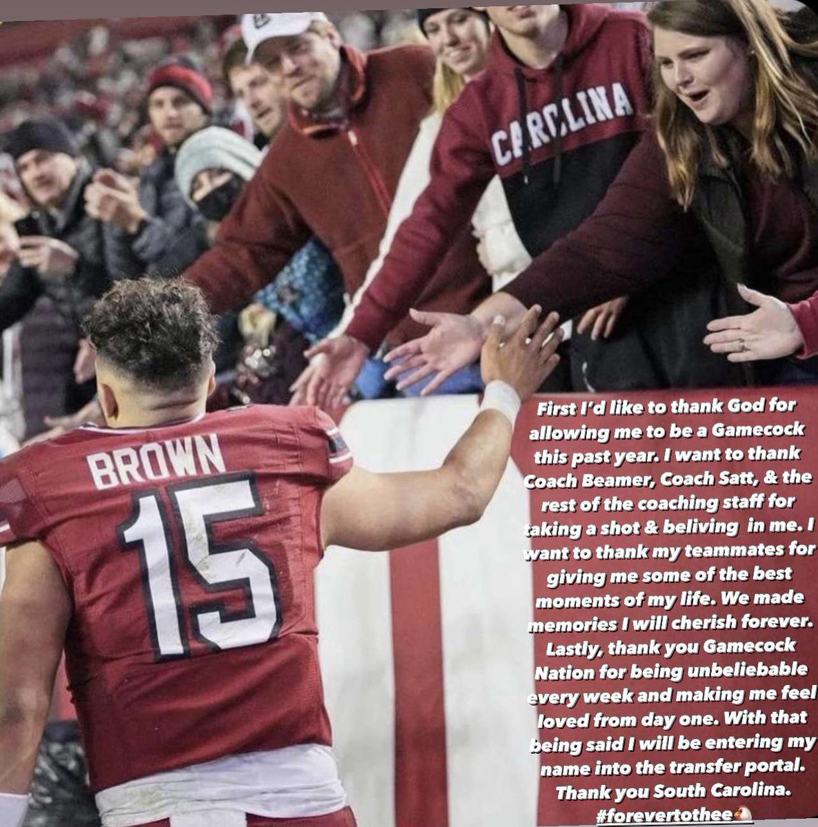 South Carolina QB Jason Brown to enter the transfer portal r/CFB