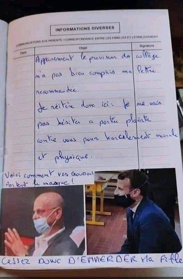 El_Dic_TatoR's tweet photo. Message d'un parent d'élève à un proviseur.
Compris ou pas compris ? https://t.co/7uqLyI73Q3