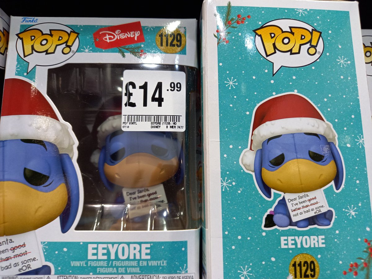 hmvSheffield's tweet photo. Back in stock #eeyore #holidayseason #FunkoPop Plus a new addition to the #GPK family #JayDecay #FunkoPOPNews 👍🎄🎁 @FunkoEurope #Disney https://t.co/yNFYt43Hwy