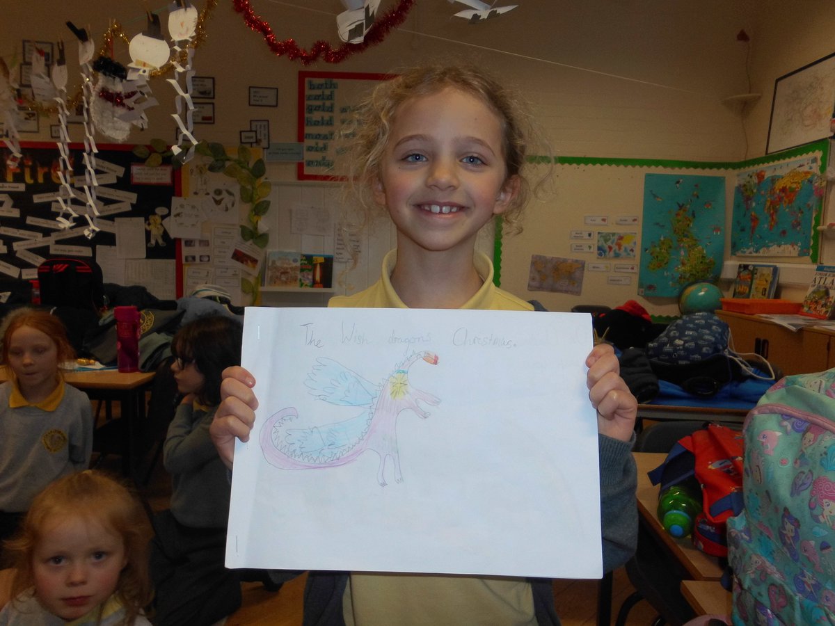 VioletClassCKIS's tweet photo. Ava really enjoyed reading her story about the Wish Dragon.  The children asked her questions about her story and Ava also explained her illustrations to them. Well done Ava! https://t.co/pvYljirQCx