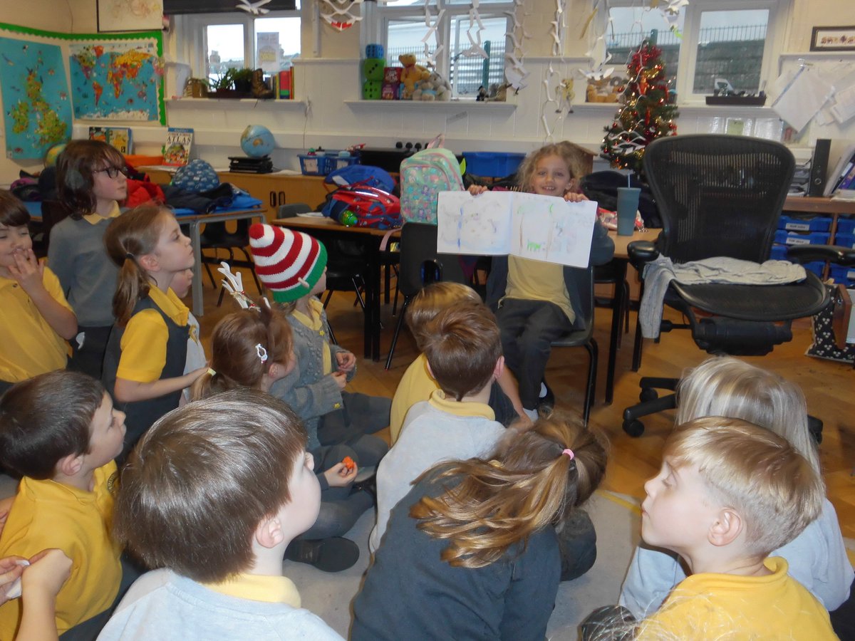 VioletClassCKIS's tweet photo. Ava really enjoyed reading her story about the Wish Dragon.  The children asked her questions about her story and Ava also explained her illustrations to them. Well done Ava! https://t.co/pvYljirQCx