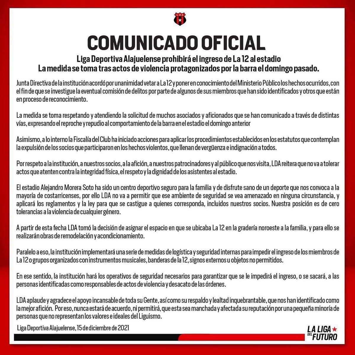 DiarioManudo's tweet photo. @ldacr comunica que la 12 queda vetada a partir de hoy. https://t.co/to0YsYNDl7