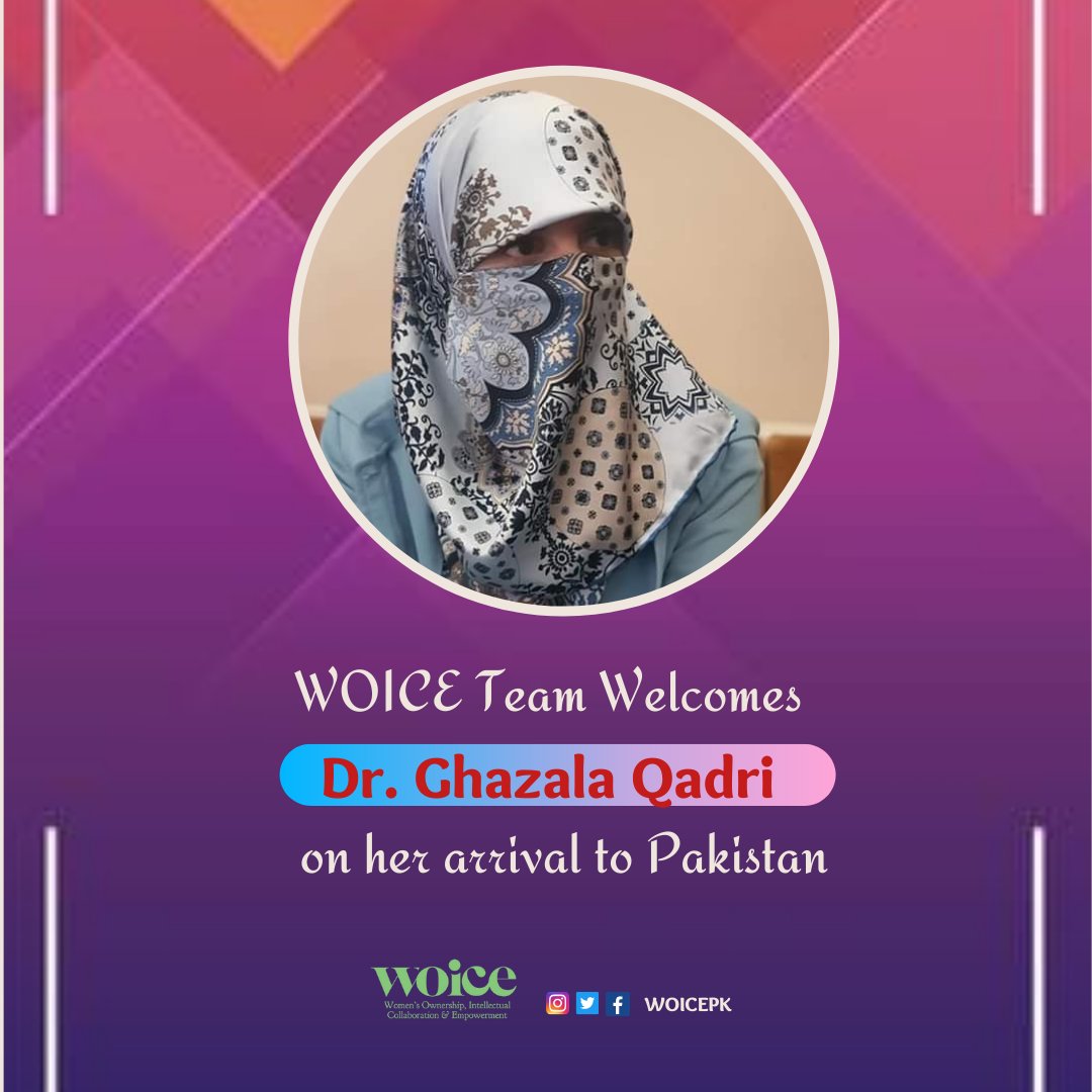 WOICE Team Welcomes President MWL International Dr. Ghazala Qadri on her arrival to Pakistan. 

#WOICE  #DrGhazalaQadri #Pakistan #MQI #MWL #womenofpakistan #women #welcome #Lahore