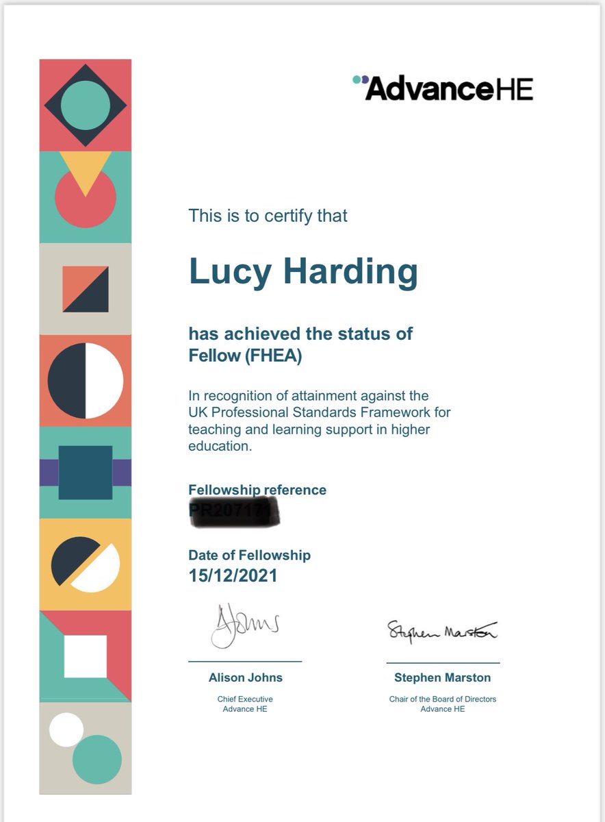 lucyc124's tweet photo. Got my fellowship today, after a long wait, I wanted this so much earlier in the year and I’m not quite sure why but it’s a good thing for the work I am doing now in offender learning and prison education research #FEresearchmeet #FEtapestry #JoyFE #FESpeaks #FEThinks #CuriousFE https://t.co/gLhYX2TcVr