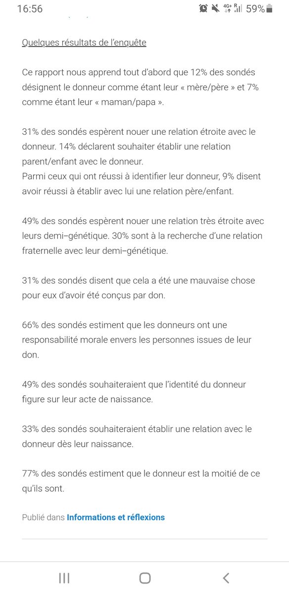 Nous #DonneursDeGametes, devons-nous nous inquiéter des résultats de cette étude avec la levée future de notre anonymat ?
Source donsdegametes-solidaires.fr/category/tous-…
<a href="/DonsGametes/">Association Dons de gamètes solidaires</a>