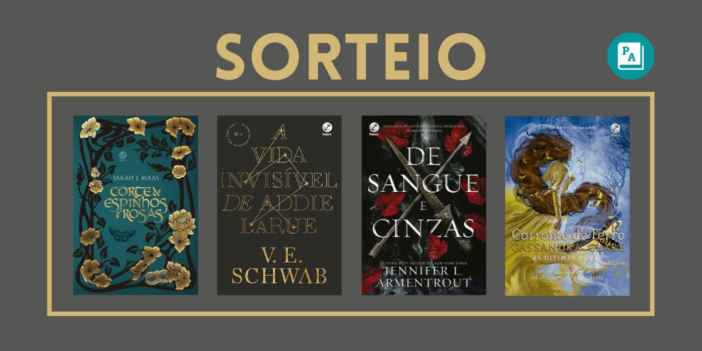 ✨ SORTEIO ✨

🎁 Prêmio: um dos livros da imagem

❗Regras:

↪️ Seguir <a href="/PromocoesPA/">Promoções de livros e papelaria 📖</a>
↪️ Dar RT no tweet do sorteio (sem citar)

👉🏻 Data de término: 20/12/21 (23h59)

💗 Boa sorte! 💗