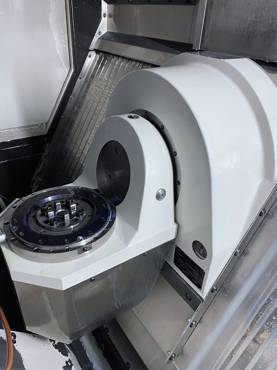 Miltera's tweet photo. A few of you guessed right, and here it is! We will be selling our GFMS Mikron HSM 400U LP. We will be removing the machine from the cell, and re-uniting it with a macro magnum pallet changer and standalone coolant system. If interested in purchasing this beautiful machine DM us! https://t.co/dNZ4gUDVZe