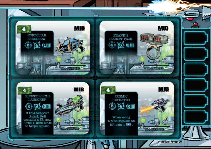 The Ecto-Terrestrials have arrived, and you only have time (and hands) to grab two weapons. Which ones would you dual-wield? 👾 

#MenInBlack #BoardGames