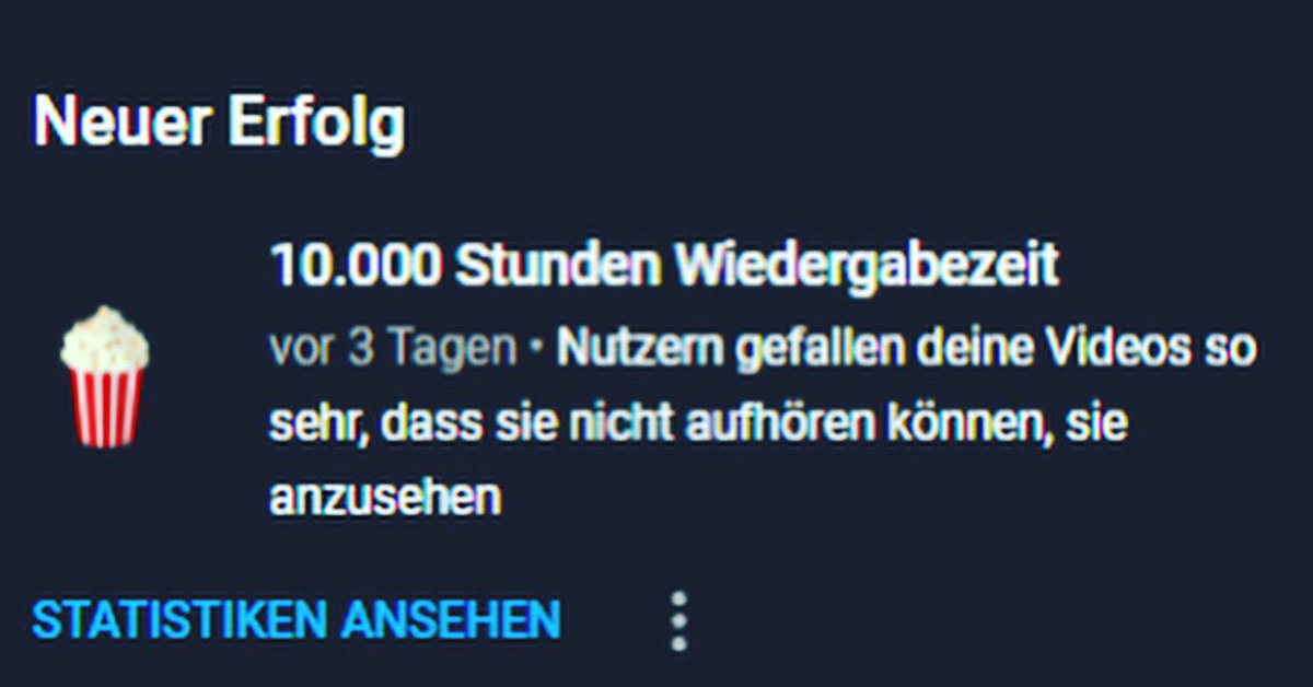 pupmann2's tweet photo. Einfach mal 10k Stunden eurer Zeit gemopst! Vielen Dank für eure Unterstützung #YouTube https://t.co/jNRDxYBU8y