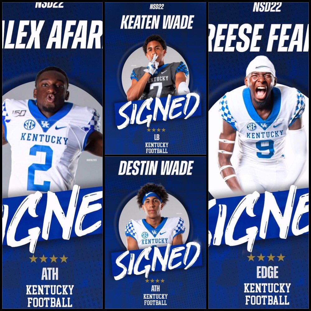 Signing Day is always like pre-Christmas! 
Love gettin’ that ink ✍️💙😼💙 
#NSD22 #RecruitAndDevelop #BBN 
I’ve been most excited waiting for the Wade twins, Afari and Fearby!