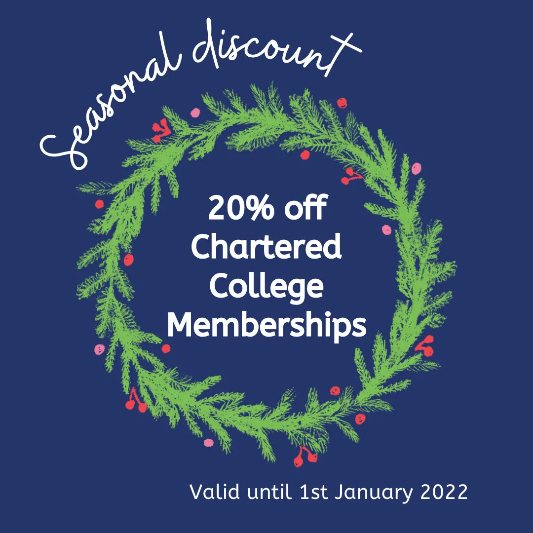 CharteredColl's tweet photo. This Christmas you can get 20% off our membership: https://t.co/uPRuFH3JHp

Members, please share this link with your colleagues to help raise the status of teaching! 😊 🎄 https://t.co/r2gh7IJur7