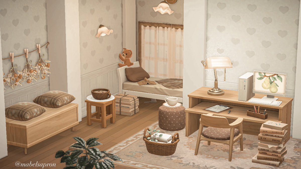 mabelsapron's tweet photo. bedroom with a study🤎

#AnimalCrossingNewHorizons #ACNH #AnimalCrossing #ACNHDesigns https://t.co/c65YKvFKgC