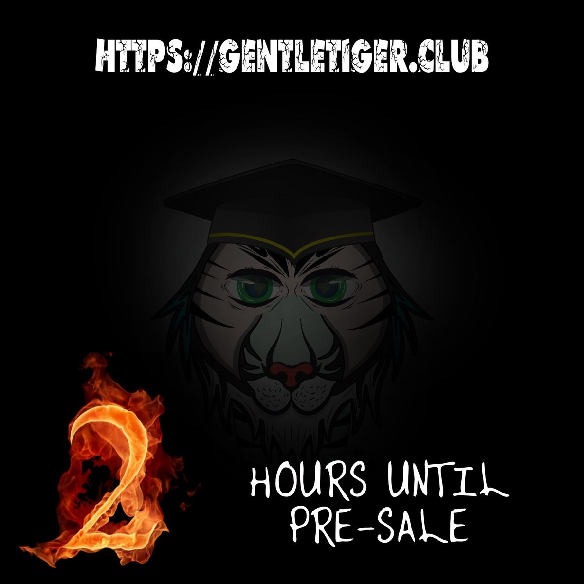 ⏰DON'T MISS PRE-SALE OF 2021 YEAR

Follow <a href="/GentleTigerClub/">GentleTiger</a>

PRE-SALE starts today at 18:00 UTC
Join our Discord:   discord.com/invite/e7kM2HJ…

Pre-sale  price 0.03 ETH + Gas 
Come and get your Tiger.
More information about our Club at gentletiger.club
#NFTartwork #nftpresale
