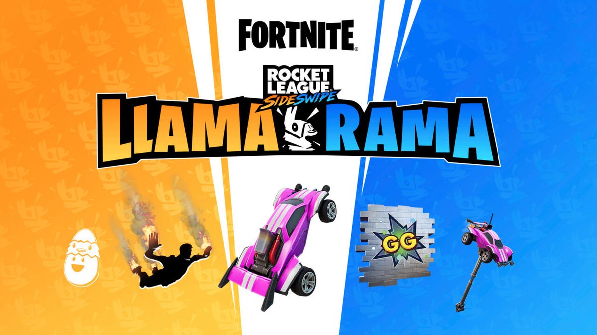 ZuvviiGaming's tweet photo. 🎮Launched this week, Fortnite and Rocket League Sideswipe teamed up for their epic Llama Rama event🦙 There are 5 challenges, complete each challenge for in game rewards🏎️Have you started yet? Let us know, like & retweet below💥 #Zuvvii #Fortnite #RLSideswipe #Llamarama https://t.co/qKrtXDqVx2