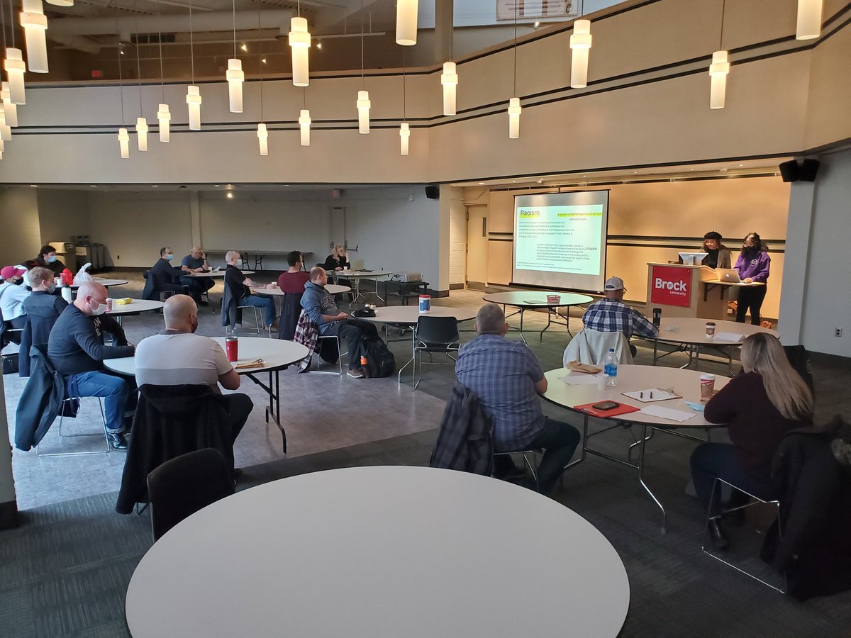 @BrockSecurity staff taking Anti Racism training presented by member of <a href="/BrockUHRE/">Brock Human Rights and Equity</a>.