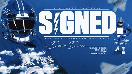 Devin Dunn (@devin_dunn9) on Twitter photo I’m at grateful to have signed this morning to <a href="/AF_Football/">Air Force Football</a> <a href="/COACH_HIMEY/">Jonathan Himebauch</a> Thank you to everyone who has supported me along the way to achieving this dream!! I’m at grateful to have signed this morning to <a href="/AF_Football/">Air Force Football</a> <a href="/COACH_HIMEY/">Jonathan Himebauch</a> Thank you to everyone who has supported me along the way to achieving this dream!!