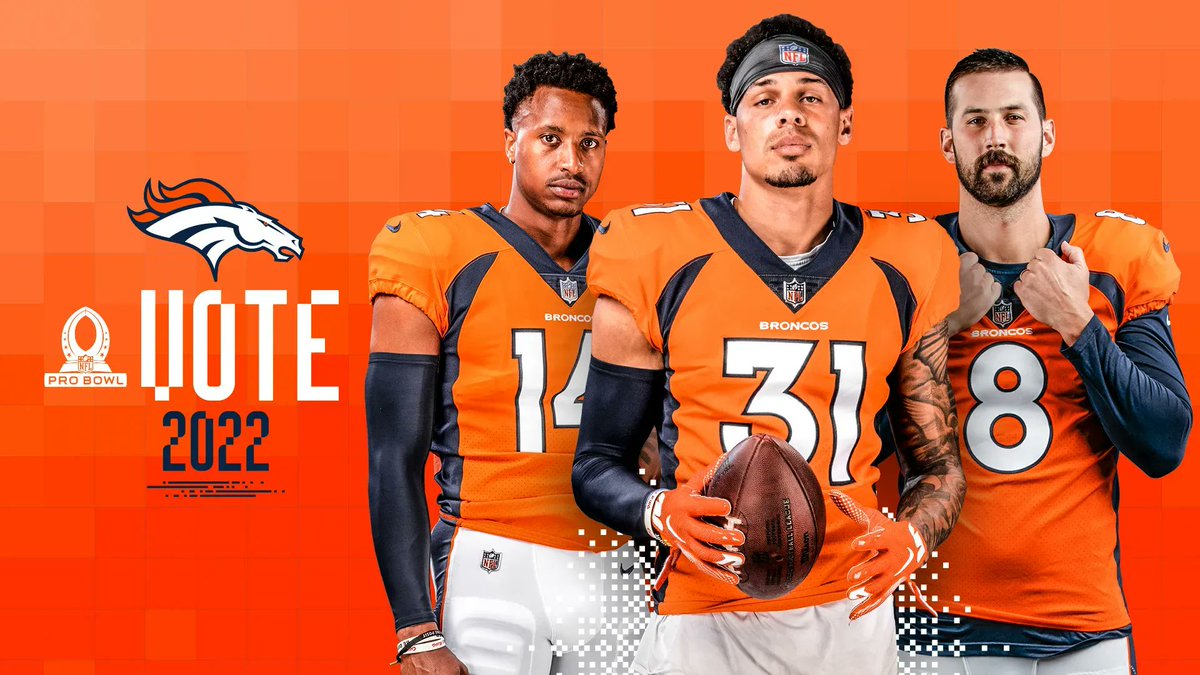 Broncos's tweet image. ‼️ONE RT = TWO VOTES‼️

🔸@SuttonCourtland 
🔹@Tpstreets 
🔸@jsimms1119 
🔹@thekidmcmanus 
🔸@ReemBoi25 
🔹@Melvingordon25  
🔸@gbolles72 
🔹@PatSurtainll 
🔸@nrfant 
🔹@javontewill33

#ProBowlVote