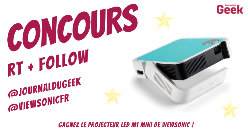 JournalDuGeek's tweet photo. 🎁#CONCOURS de Noël 🎁
Tentez de gagner le M1 Mini de @ViewsonicFR, le projecteur LED poids plume, compact et portatif !
👉Pour participer : RT &amp; Follow @journaldugeek + @ViewsonicFR
👉Plus d'infos : https://t.co/aHBgBTvCPH
🍀Bonne chance à tous ! https://t.co/iHKLZJYQIs