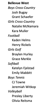 TbirdEMPIRE's tweet photo. Congratulations to the following Bellevue West Fall NCPA Academic All-State Recipients!!!!!  #AcademicExcellence https://t.co/SK8w8PfyiD