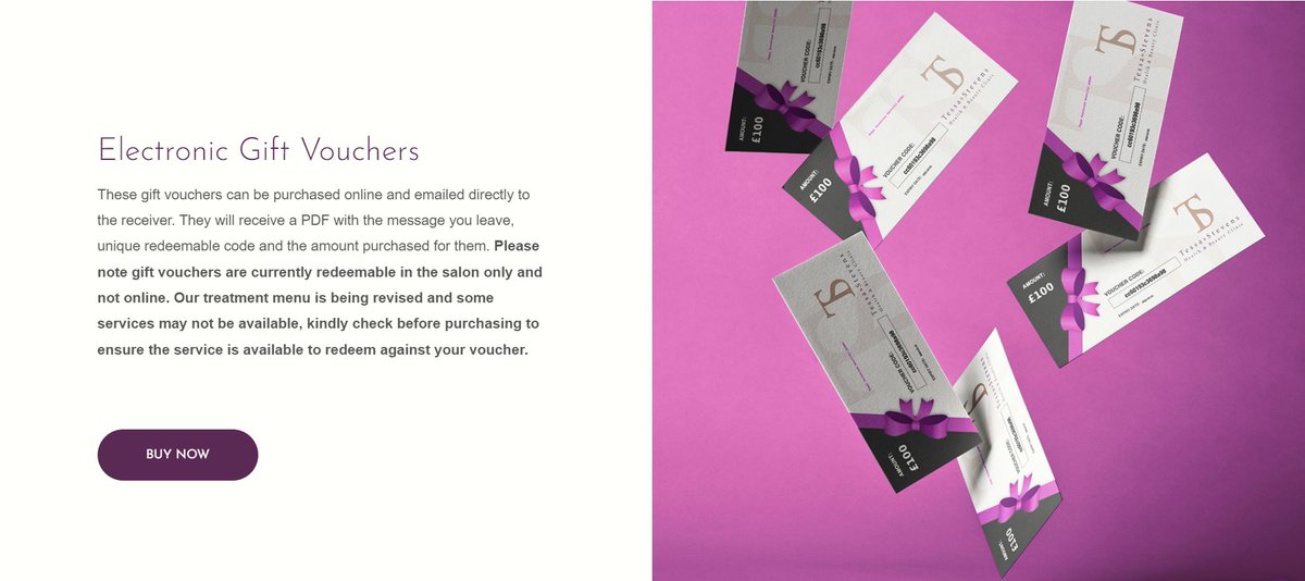 TessaStevens's tweet photo. Looking for a last minute Christmas Gift for someone special? At Tessa Stevens we offer Gift Vouchers in Salon and for Delivery, as well as Electronic Gift Vouchers delivered directly via email.
https://t.co/wPWTzCgrc3 https://t.co/FtngJWCLlX