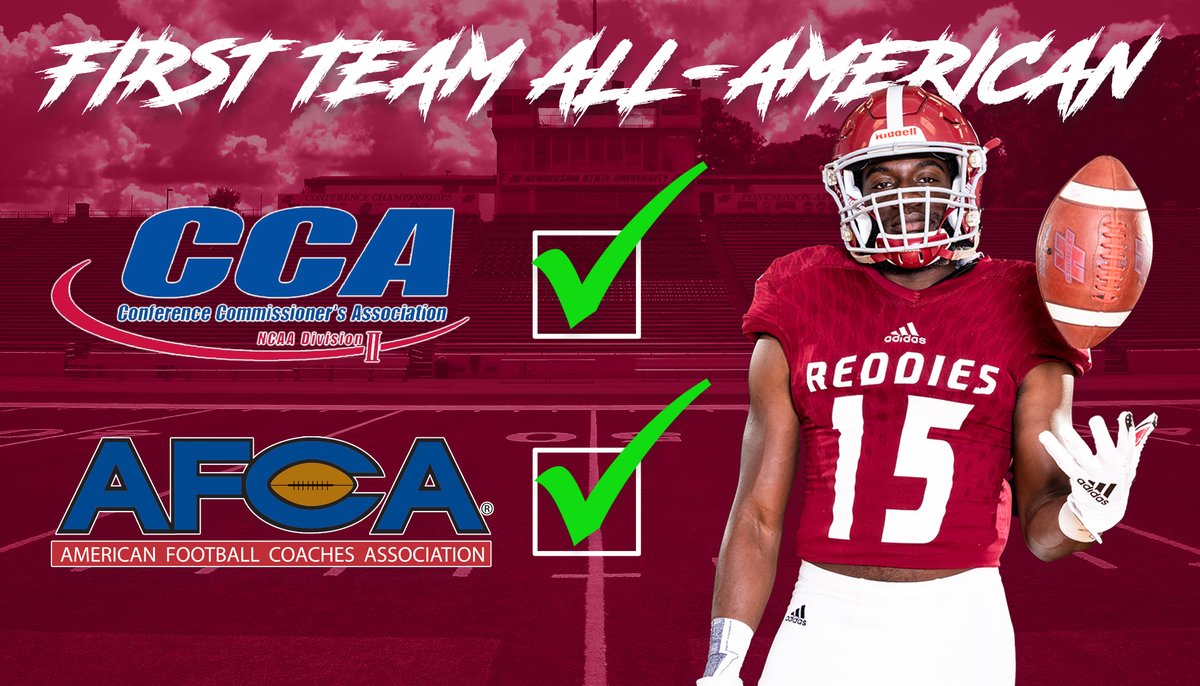 Henderson State Football (@reddiesfb) on Twitter photo ππππ πππ βοΈ
Congratulations to <a href="/Lliott_Curry/">Lβliott Curry</a> who picked up First Team All-American honors again this morning from the <a href="/d2cca/">Division II CCA</a>!
He was one of just 5β£ offensive players nationally to be both an AFCA and D2CCA First Team All-American!
π - bit.ly/3F28Qpf
#CodeRed ππππ πππ βοΈ
Congratulations to <a href="/Lliott_Curry/">Lβliott Curry</a> who picked up First Team All-American honors again this morning from the <a href="/d2cca/">Division II CCA</a>!
He was one of just 5β£ offensive players nationally to be both an AFCA and D2CCA First Team All-American!
π - bit.ly/3F28Qpf
#CodeRed