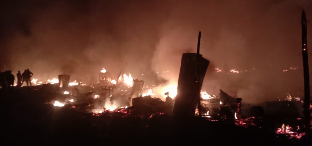 nslwin's tweet photo. 25 to 30 #Rohingya refugee families in Nuh district of Haryana state in #India lost their shelters and belongings as a tragic fire incident happened at around 8 pm. 

This is the 3rd fire incident of this year following Delhi and Jammu. More info: @ROHRIngya https://t.co/F4DIzZRUOp