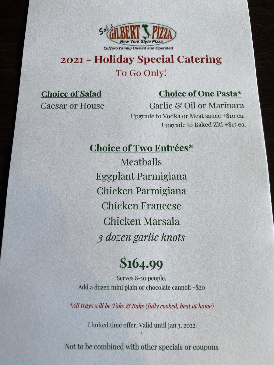 SalGilbertPizza's tweet photo. It’s the best time of the year!
Let us cater your next party! 🍕❤️ https://t.co/PlPYhEgjR3