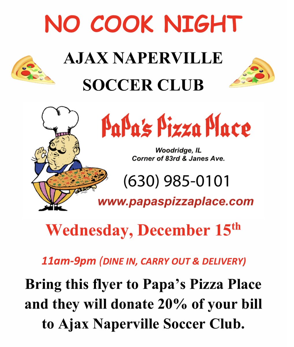 No cooking tonight!! PAPA’s for the Win!
#ThisIsAjax #PapasPizzaPlace