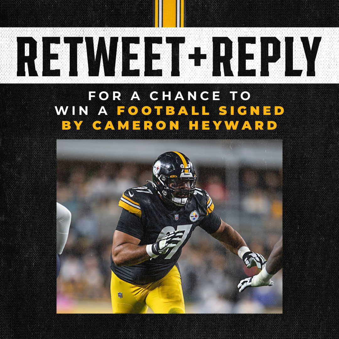 For a chance to win, RT &amp; reply with:

#ProBowlVote + <a href="/CamHeyward/">Cam Heyward</a>
#WPMOYChallenge Heyward
#ProBowlVote + <a href="/CamHeyward/">Cam Heyward</a>
#WPMOYChallenge Heyward
#ProBowlVote + <a href="/CamHeyward/">Cam Heyward</a>
#WPMOYChallenge Heyward