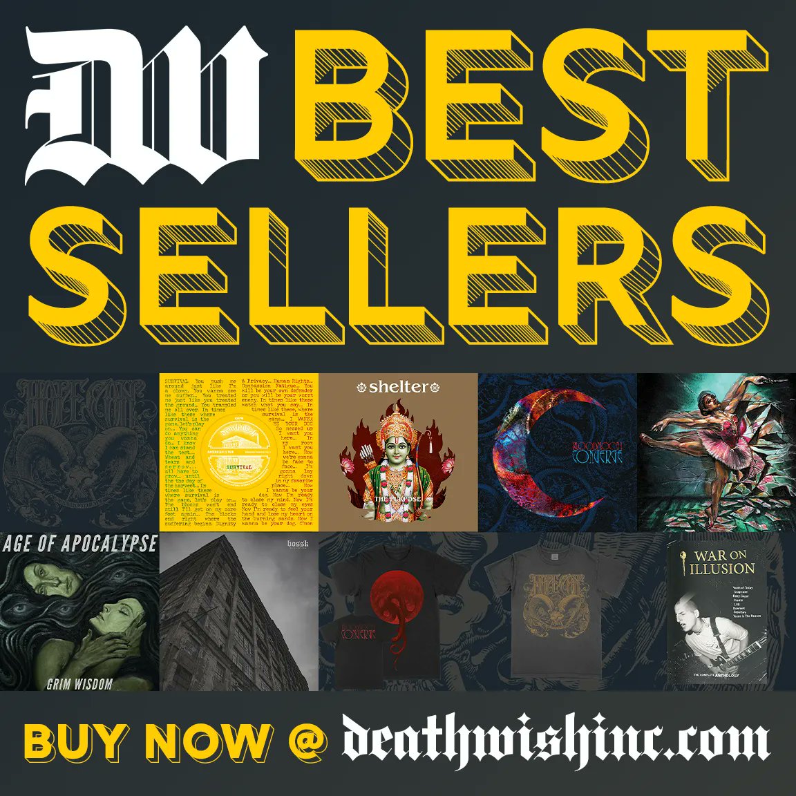 Congrats to all our best sellers from November 🎉 Check out the full list & snag what you missed at deathwishinc.com/blogs/news/nov… @MLIWofficial @Convergecult @foryourhealthoh @BosskUK @EndHitsRecords