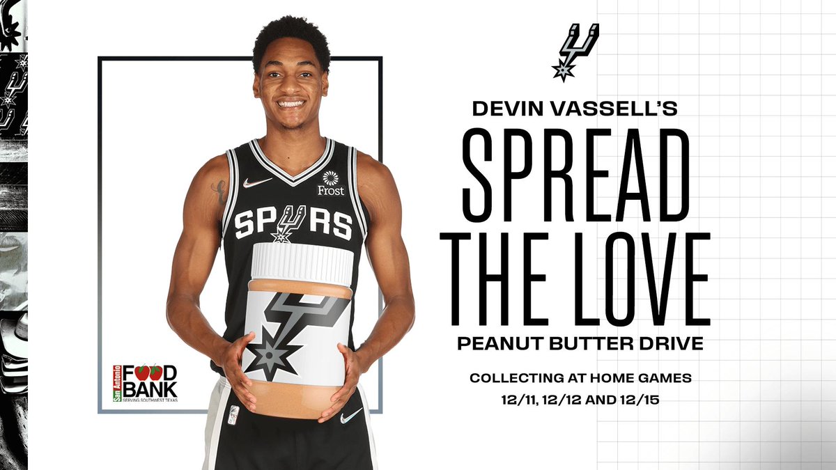 safoodbank's tweet photo. We are celebrating TOGETHER🙏
Through a gift to the @safoodbank, @DuncanRelief is MATCHING the $5K donation from @SpursGive for a total of 10K to support @Yvngdevo's “Spread the Love” Peanut Butter Drive! Bring jars to the @attcenter tonight or donate ➡️: https://t.co/rU0iUHbvL7 https://t.co/4JexT67tz9