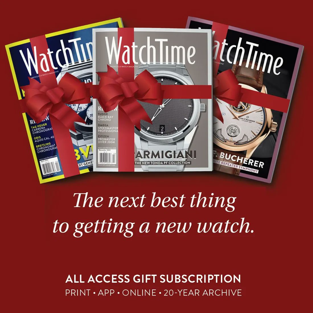 WatchTime's tweet photo. Sometimes what they want for the holidays isn't a new watch, it's watch content 🎁 Gift a subscription to WatchTime Magazine this season, details below!

https://t.co/B58QgZ9gfI

#holidays #holidaygifts #gifting #watchtime #watchtimemagazine #christmas https://t.co/q4TyNu601V