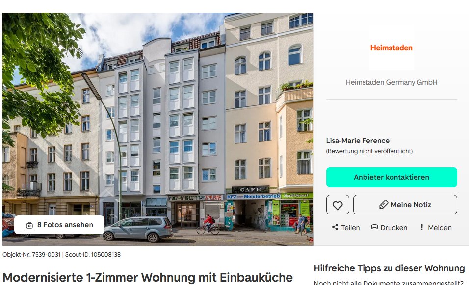 #Akelius war schon ein übler Mietpreistreiber und nun macht #Heimstaden genau so weiter:
1-Zimmer-Wohnung mit Einbauküche, Urbanstr. 68 #Kreuzberg nahe #Hermannplatz: 33,7m² für 1038,86€ Warmmiete, macht 30,81€ pro m²
Unsere Antwort: #Heimstaden enteignen! #Akelius besteuern!
