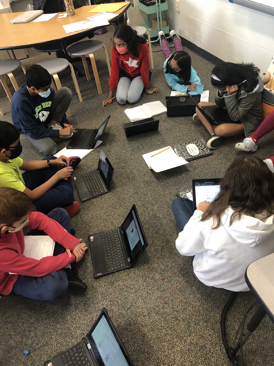 Ms_Hunt_'s tweet photo. Collaborating this morning as we research the 3 regions of colonial America in our first jigsaw activity @GreenHopeES https://t.co/aO11AYQA1Q