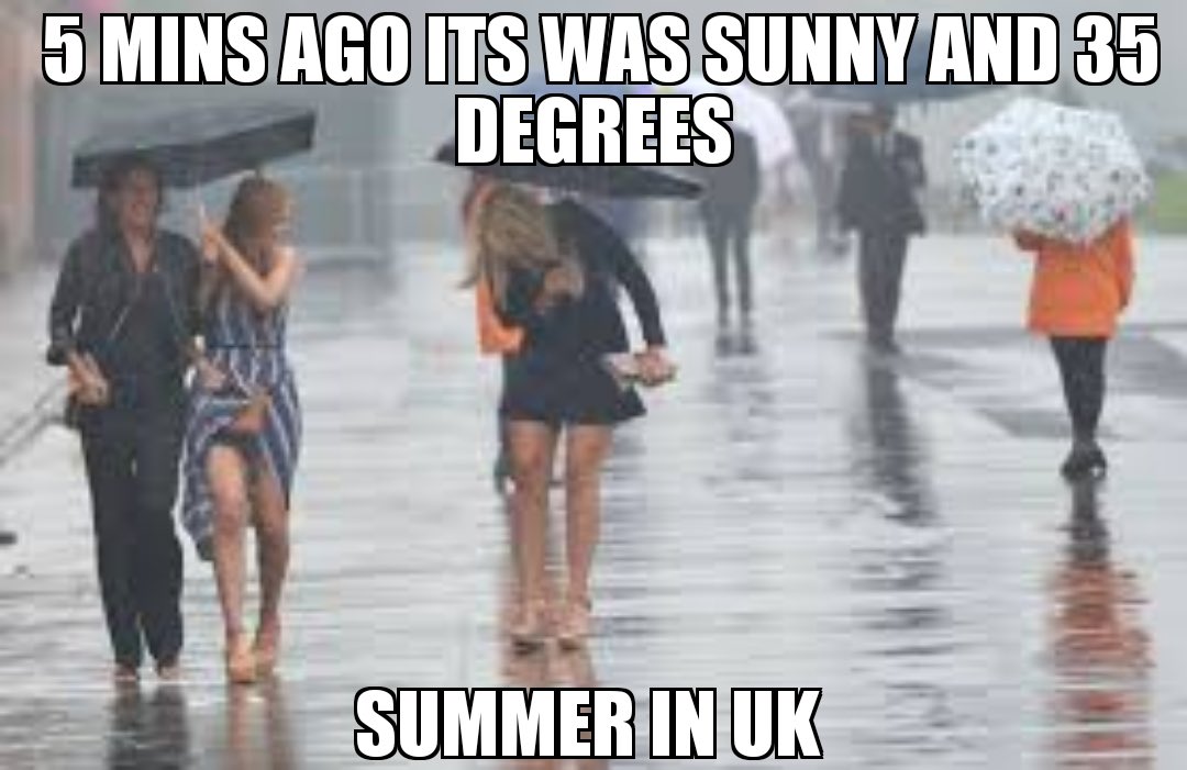 AngelBee995's tweet photo. @PhillyD Moral of the story …. Never underestimate the weather in the UK? https://t.co/CmIHLiXXHP
