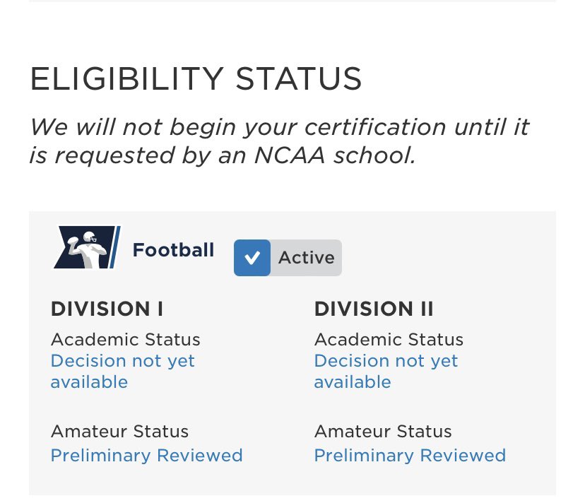 I passed the NCAA Eligibility I’m 6’0 height 170 weight 40 yard dash:high 4.4 GPA:3.367 Overall stats- 970Yds 68recs 7TD @CoachSilvoy @CoachFick @CoachHarsin @Lane_Kiffin @Coach_Leach @RSilverfield @sabanfaux @Coach_WCM Check out this highlight! hudl.com/v/2GWCc9