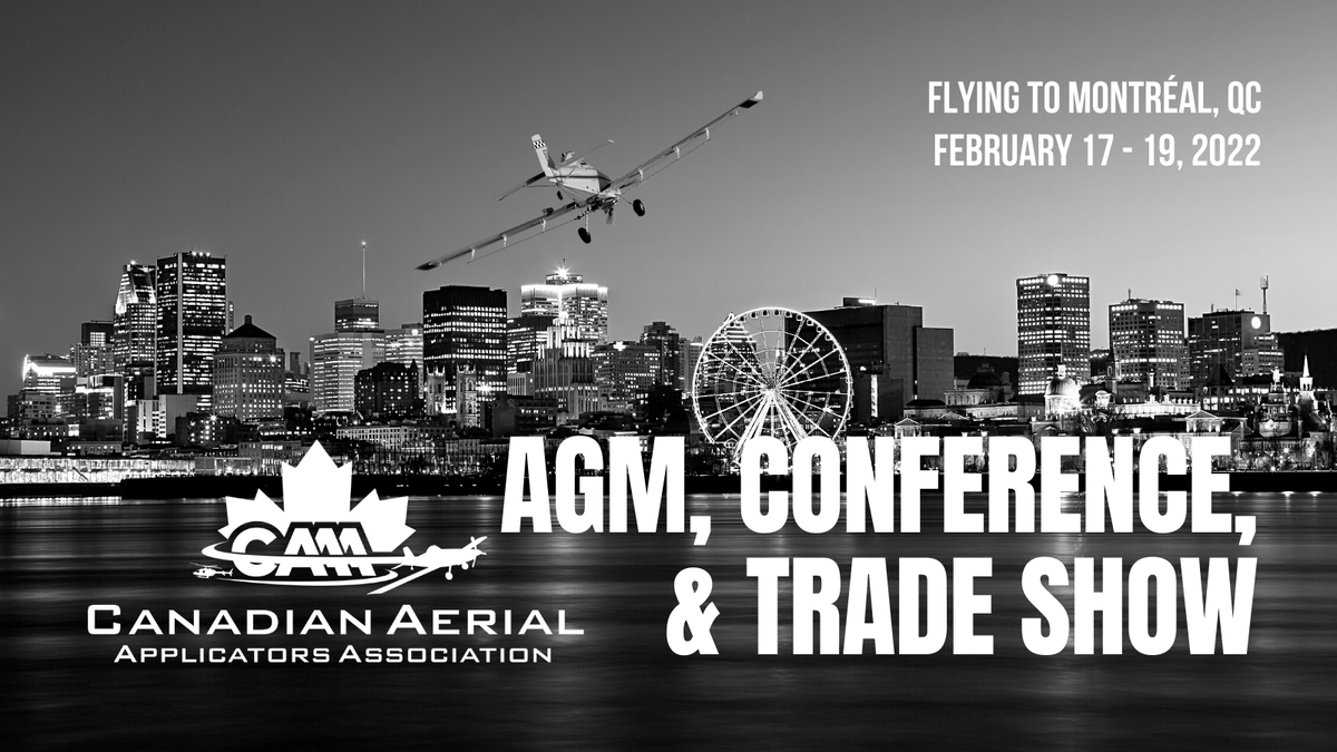 The Canadian Aerial Applicators Association is excited to announce that Registration for the 36th Conference, Annual General Meeting &amp; Trade Show is now open!

learn more &amp; Register bit.ly/3Bnqfr8