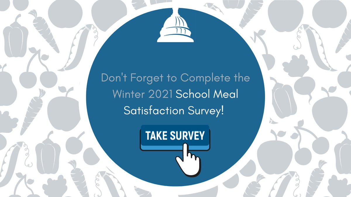 Don’t forget to complete the Winter 2021 School Meal Satisfaction survey! Complete the survey by visiting, bit.ly/winter2021surv….  📝

Also, be one of 7 lucky students to win a #DCPSEats swag pack by completing the survey!