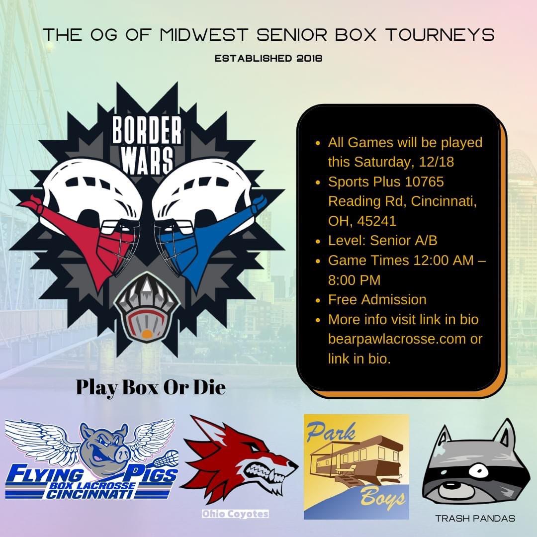 Cincinnati Flying Pigs Box Lacrosse tweet media