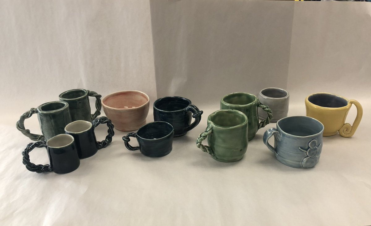 Beautiful ceramic mugs made in #advancedceramics at #hwrhs Go Generals.