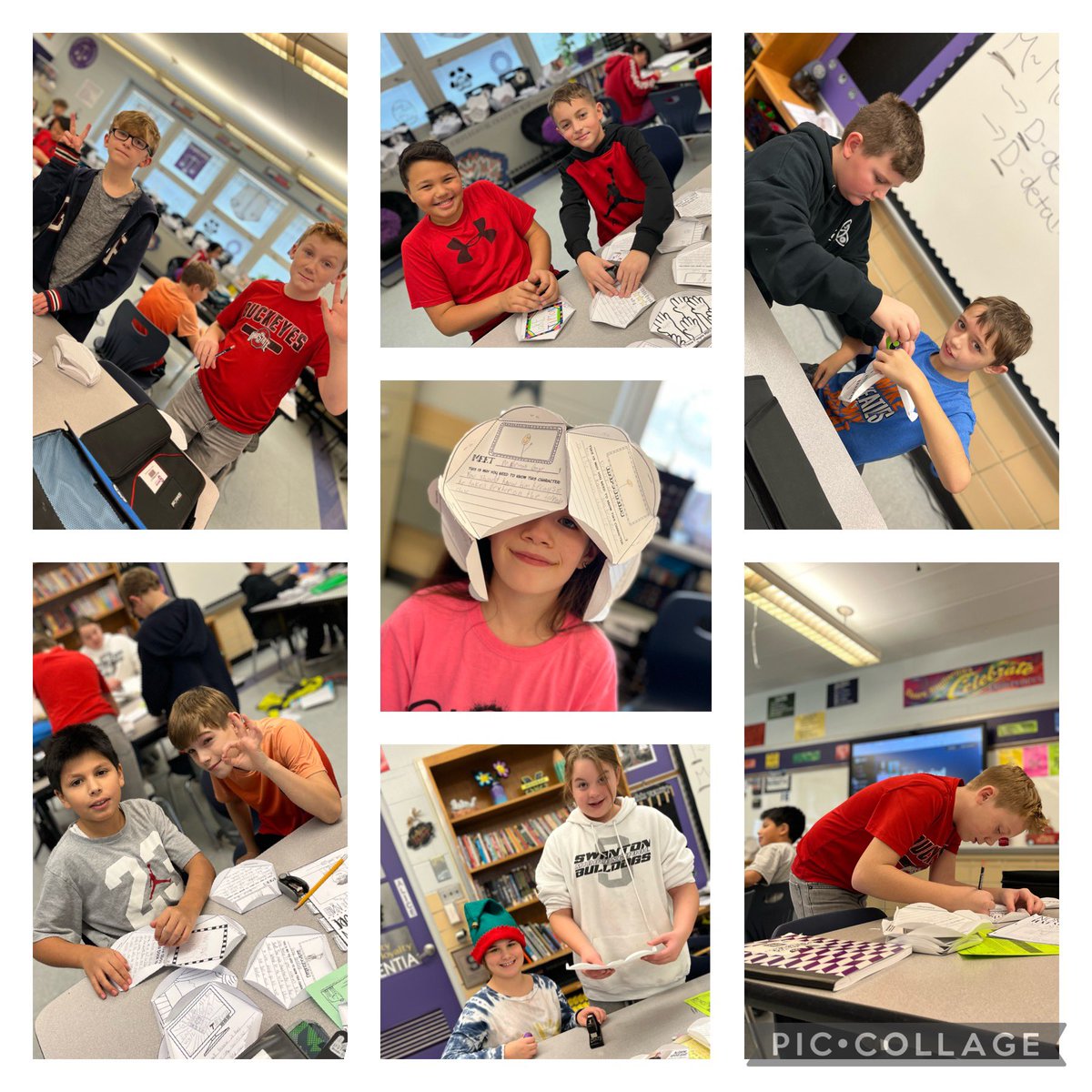 KZieroff's tweet photo. 5th grade finishing book report projects. @SwantonMS #teamwork https://t.co/plyxweREJ1
