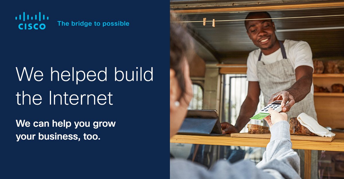 Our reliable, secure, easy-to-use solutions have been helping small businesses get bigger since 1984. Let’s get growing!
cs.co/6010Joxxg

#smallbusiness #ciscosmallbusiness